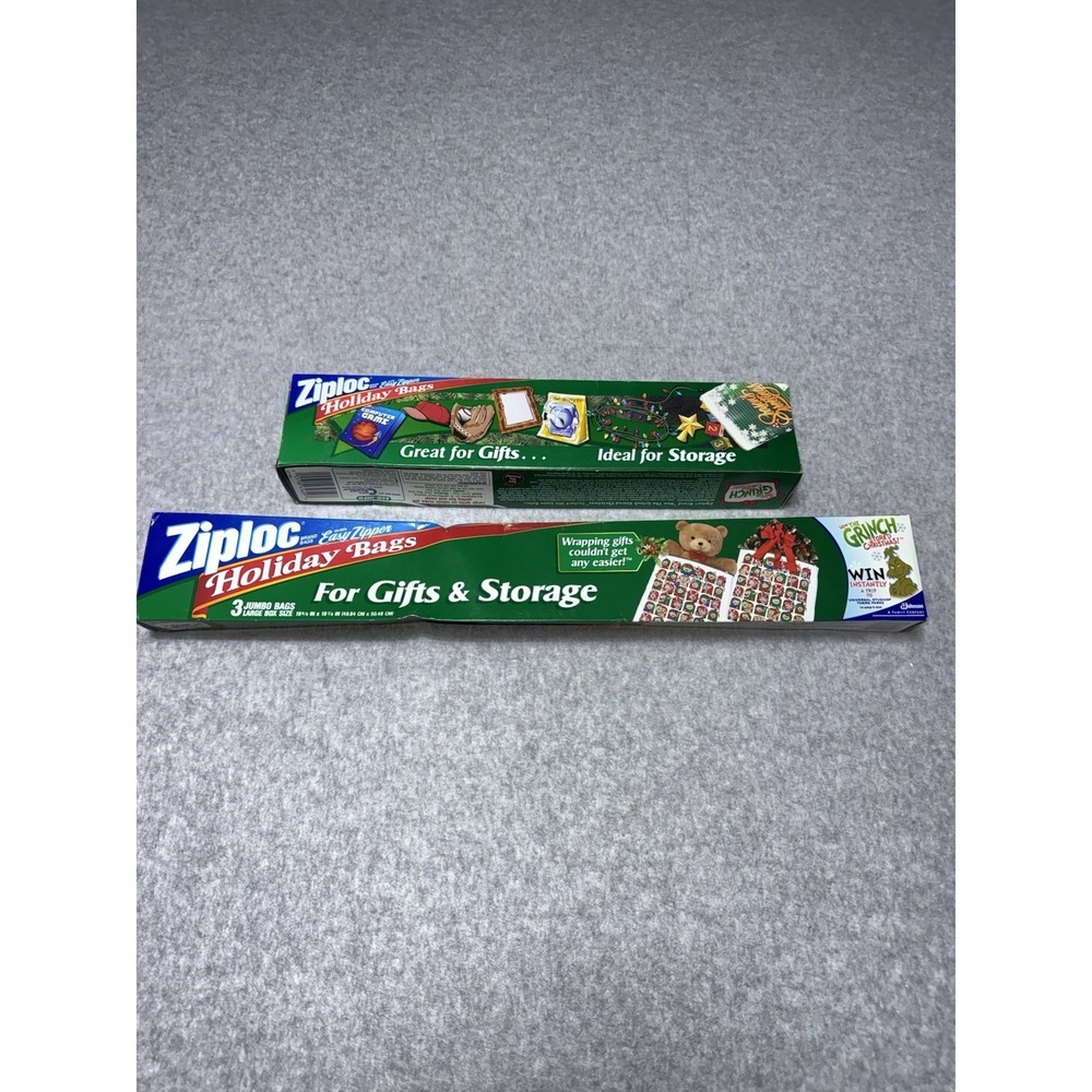 Vintage Ziploc Holiday Bags 2 boxes jumbo & Medium